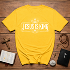 Jesus Is King Crown Cross Christian Faith Worship Bible Verse Gospel