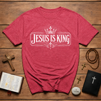 Jesus Is King Crown Cross Christian Faith Worship Bible Verse Gospel