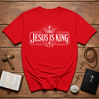 Jesus Is King Crown Cross Christian Faith Worship Bible Verse Gospel