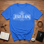 Jesus Is King Crown Cross Christian Faith Worship Bible Verse Gospel