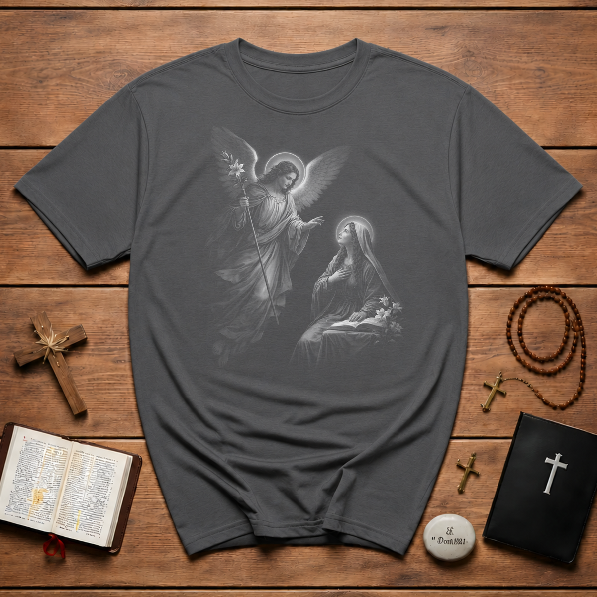 Annunciation Angel Gabriel And Virgin Mary T-Shirt