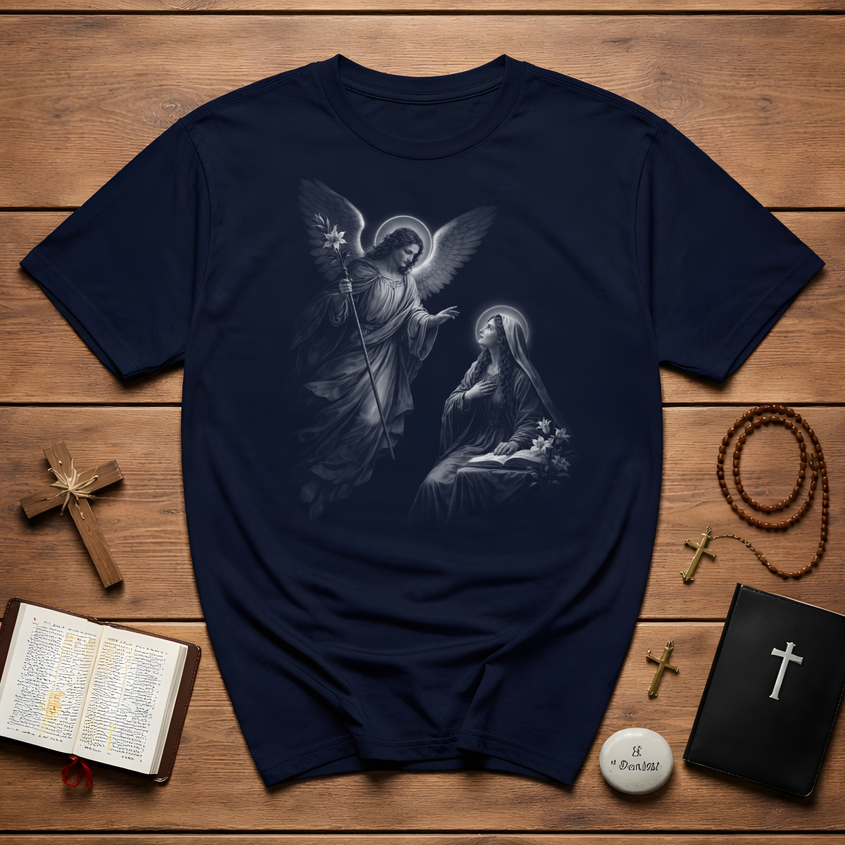 Annunciation Angel Gabriel And Virgin Mary T-Shirt