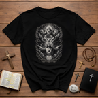 Sacred Heart Of Jesus Holy Trinity Catholic Christian Sacred Art Devotional Religious Faith Symbolism T-Shirt