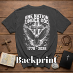 One Nation Under God Eagle Cross 1776 2026 Patriotic Christian American Flag Faith Freedom