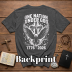 One Nation Under God Eagle Cross 1776 2026 Patriotic Christian American Flag Faith Freedom