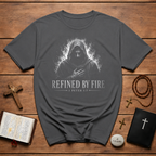 Refined By Fire 1 Peter 1 7 Christian Warrior Faith Bible Verse Scripture T-Shirt