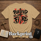 Purified Through Fire Christian Sword Cross 1 Peter 1 7 Bible Verse Faith