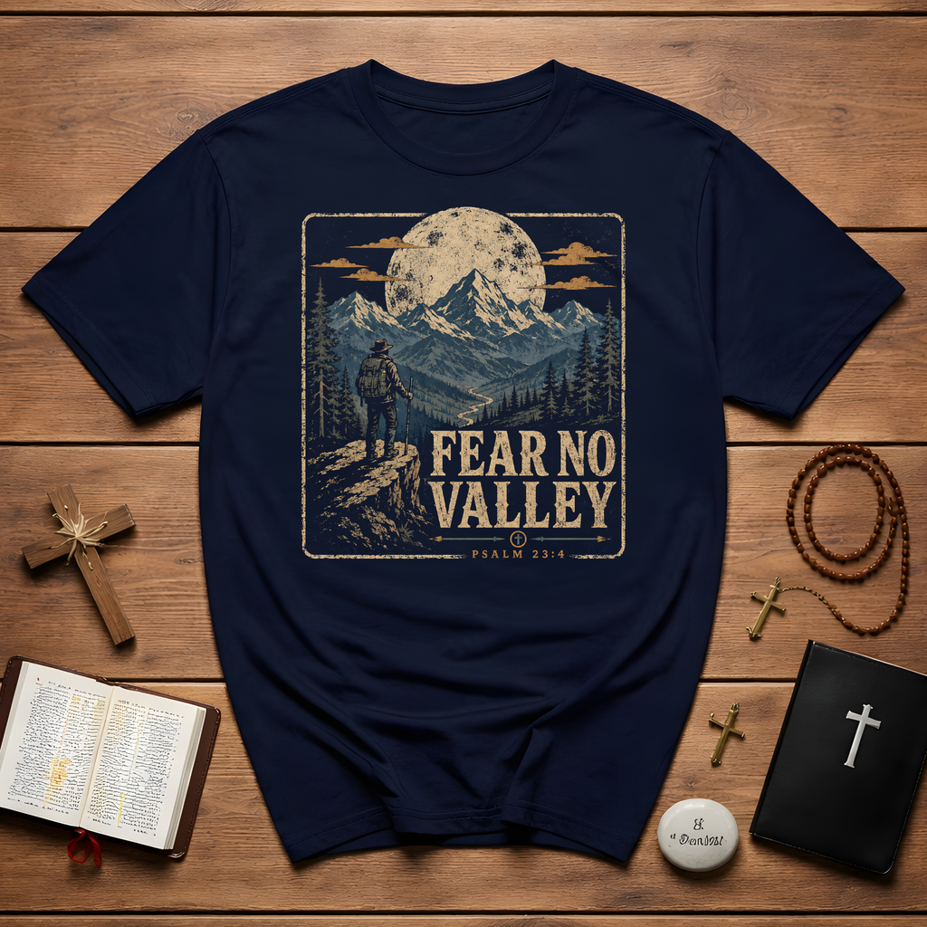 Fear No Valley Psalm 23 4 Christian Hiking Mountain Landscape Faith Outdoors