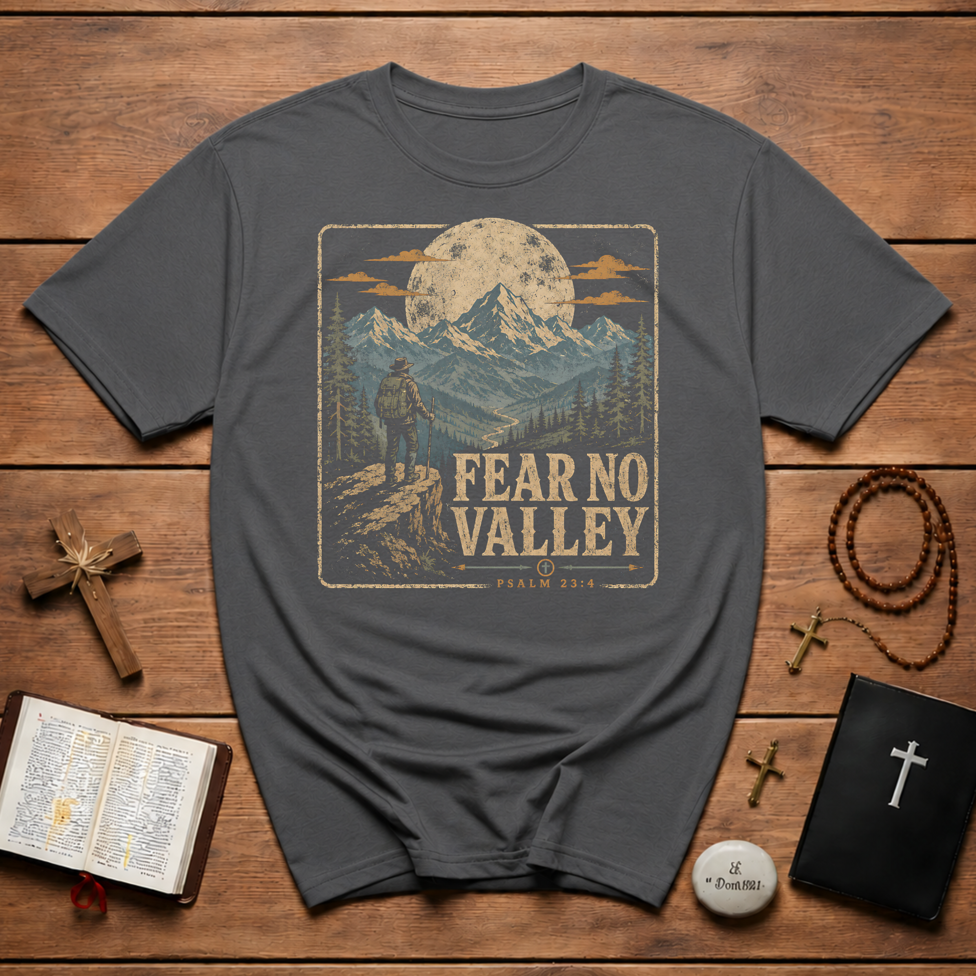 Fear No Valley Psalm 23 4 Christian Hiking Mountain Landscape Faith Outdoors