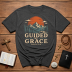Guided By Grace Psalm 32 8 Christian Hiking Mountain Bible Verse Faith Outdoors T-Shirt