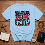 No Fear In Faith God Over All Romans 8 31 Christian Cross Victory T-Shirt
