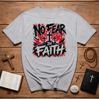 No Fear In Faith God Over All Romans 8 31 Christian Cross Victory T-Shirt