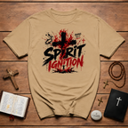 Spirit Ignition Romans 12 11 Fiery Christian Cross Worship Revival Faith T-Shirt
