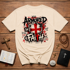 Armored In Faith T-Shirt — Ephesians 6:11 Shield Christian Tee