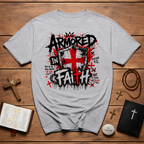 Armored In Faith T-Shirt — Ephesians 6:11 Shield Christian Tee