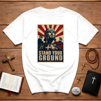 Stand Your Ground Christian Crusader Knight Warrior Faith Strength And Courage T-Shirt