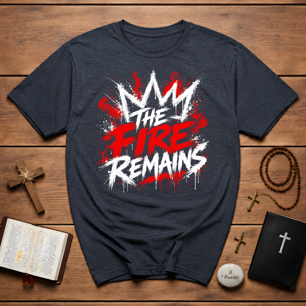 The Fire Remains Christian Revival Zechariah 4 6 Not By Might Not By Power T-Shirt