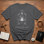 Spirit Of Fire Acts 2 3 Jesus With Holy Spirit Flame Christian Faith Artwork T-Shirt