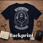 Sons Of Grace Redemption Chapter Jesus Crown Of Thorns Christian Biker Faith Artwork T-Shirt