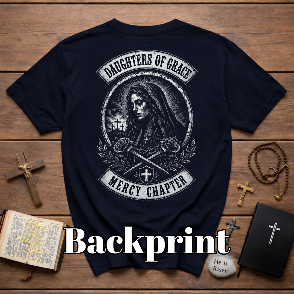 Daughters Of Grace Mercy Chapter Gothic Sacred Cross Roses Christian Biker Style