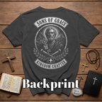 Sons Of Grace Kingdom Chapter Christian Warrior Saint Peter Keys Cross Emblem T-Shirt