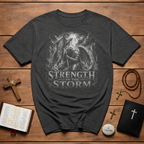 Strength In The Storm Angel Warrior Faith Spiritual Battle Christian Strength T-Shirt