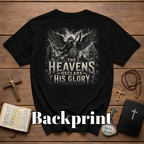 The Heavens Declare His Glory Psalm 19 1 Christian Angel Trumpet Biblical Verse T-Shirt