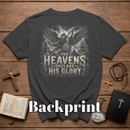 The Heavens Declare His Glory Psalm 19 1 Christian Angel Trumpet Biblical Verse T-Shirt