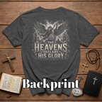 The Heavens Declare His Glory Psalm 19 1 Christian Angel Trumpet Biblical Verse T-Shirt