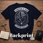 Daughters Of Grace Kingdom Chapter Christian Warrior Saint With Cross Shield Keys T-Shirt