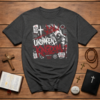 Unshaken Kingdom Jesus Is King Lion Romans 8 31 Faith Over Fear Christian Scripture T-Shirt