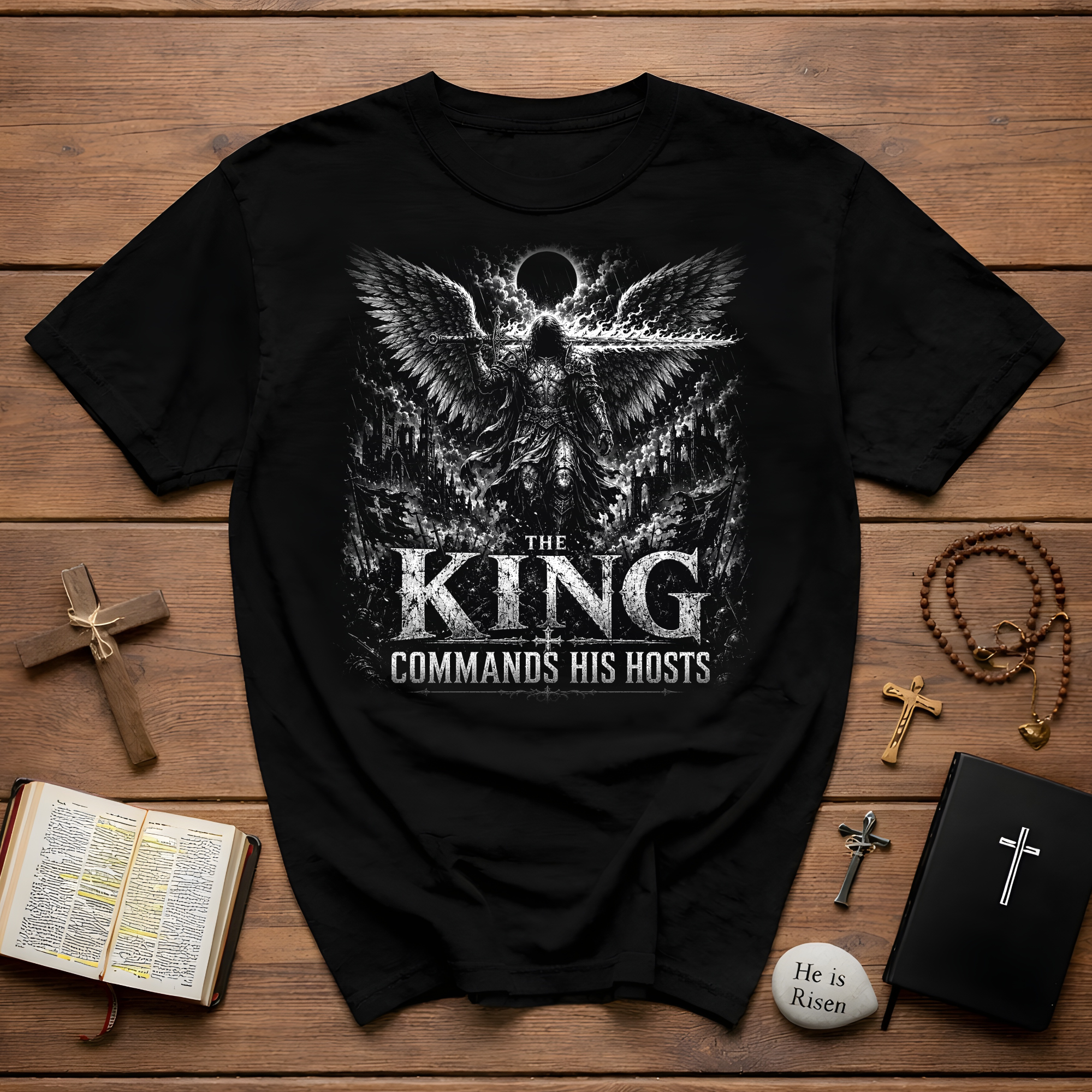 The King Commands His Hosts Angel Warrior T-Shirt