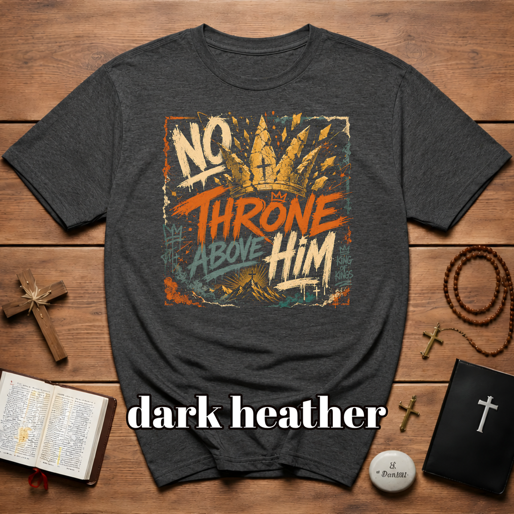 No Throne Above Him King Of Kings Jesus Crown Christian Faith Artwork For Believers And Worship Lovers