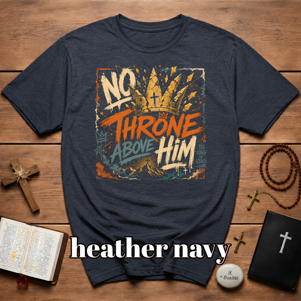 No Throne Above Him King Of Kings Jesus Crown Christian Faith Artwork For Believers And Worship Lovers