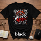 Watchers Above Heaven Is Not Silent Flaming All Seeing Eye Angelic Watchers T-Shirt