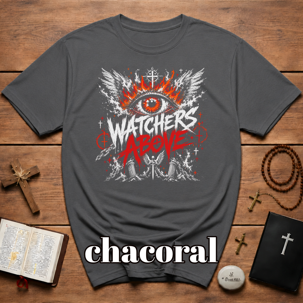 Watchers Above Heaven Is Not Silent Flaming All Seeing Eye Angelic Watchers T-Shirt