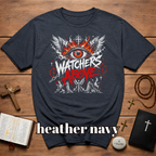 Watchers Above Heaven Is Not Silent Flaming All Seeing Eye Angelic Watchers T-Shirt