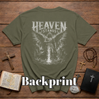 Heaven Stands Angelic Warrior Sword Sacred Battle Dark Christian Angel Of Light Spiritual Warfare Gothic Heaven Stands T-Shirt