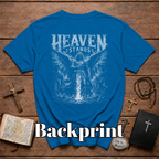 Heaven Stands Angelic Warrior Sword Sacred Battle Dark Christian Angel Of Light Spiritual Warfare Gothic Heaven Stands T-Shirt