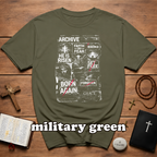 Archive faith over fear redeemed he is risen set free born again forgiven grace T-Shirt