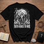 Faith Rides to War — Joan of Arc Gothic T-Shirt
