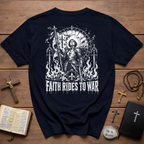 Faith Rides to War — Joan of Arc Gothic T-Shirt