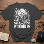 Faith Rides to War — Joan of Arc Gothic T-Shirt