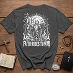 Faith Rides to War — Joan of Arc Gothic T-Shirt