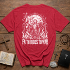 Faith Rides to War — Joan of Arc Gothic T-Shirt