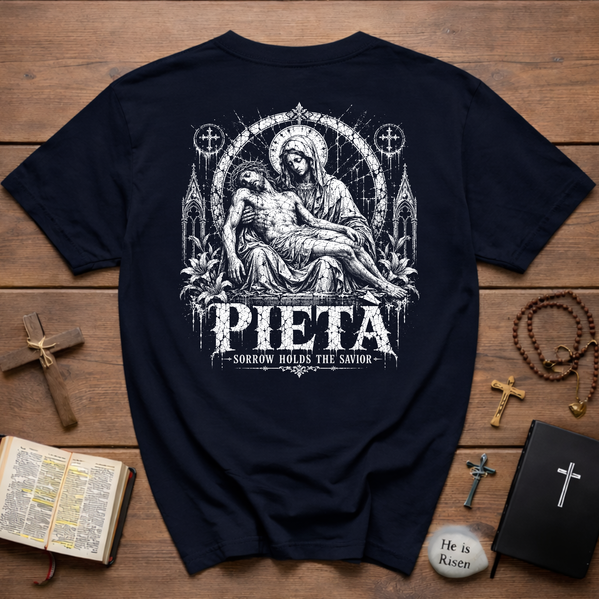 Pieta Sorrow Holds The Savior Religious Catholic Devotion