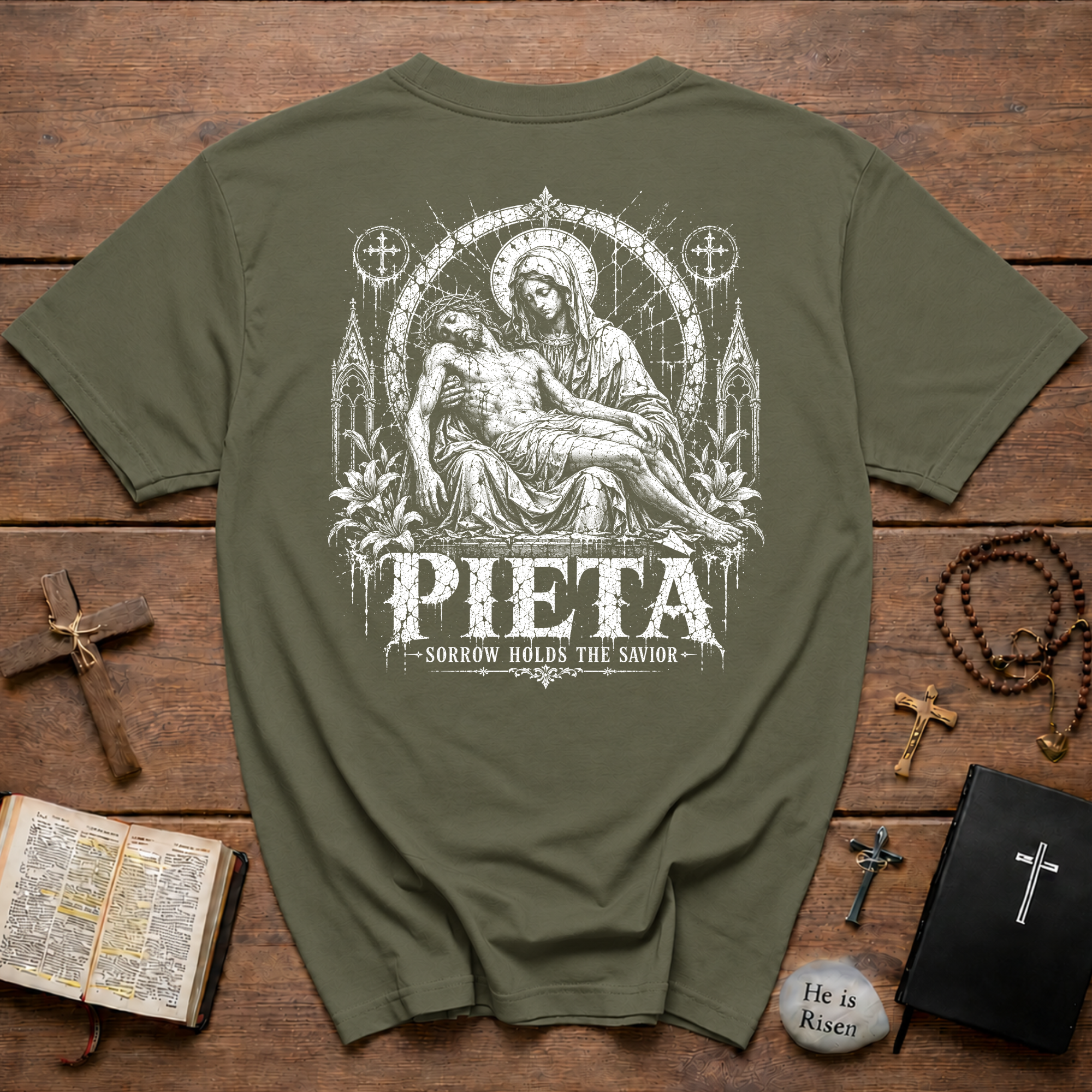 Pieta Sorrow Holds The Savior Religious Catholic Devotion