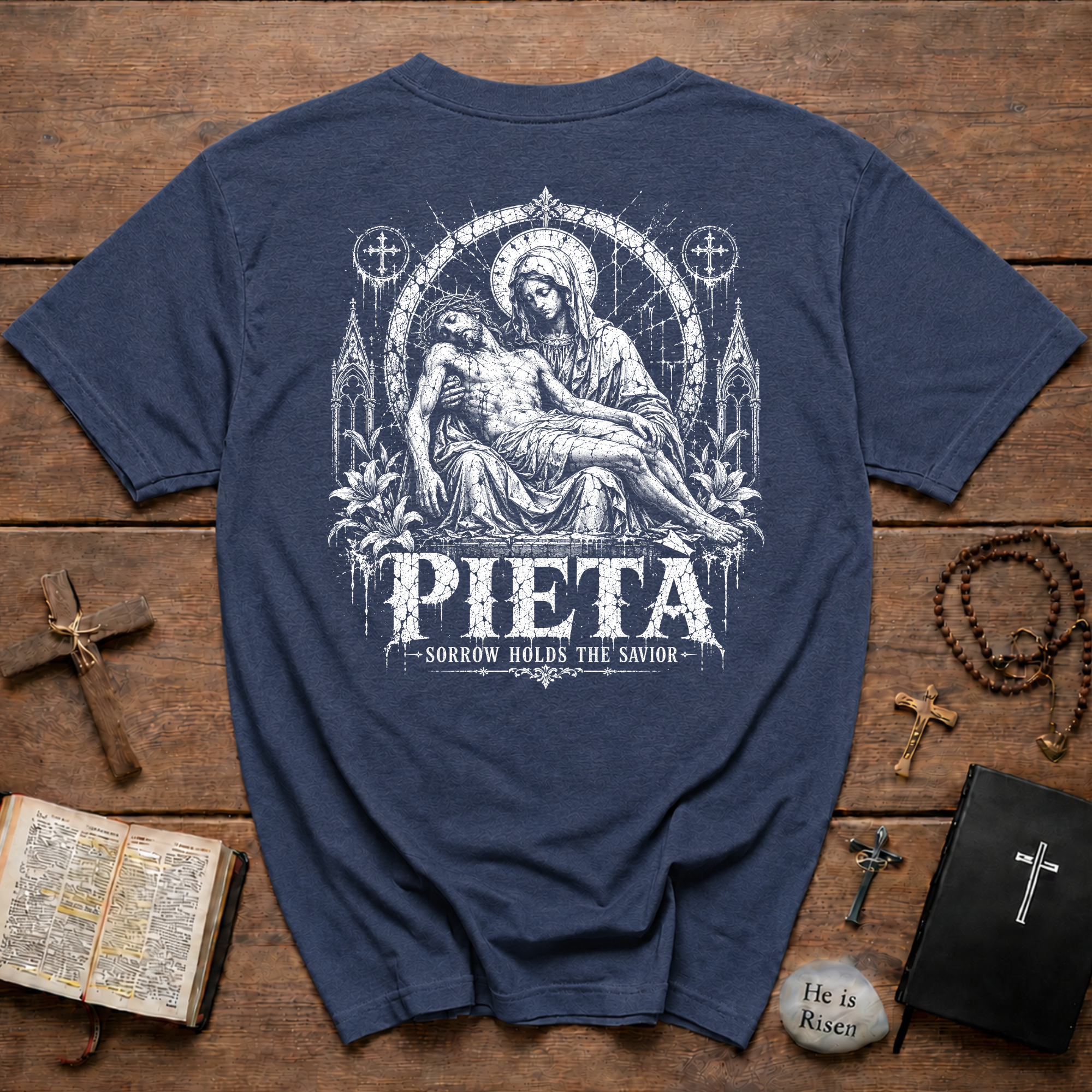 Pieta Sorrow Holds The Savior Religious Catholic Devotion