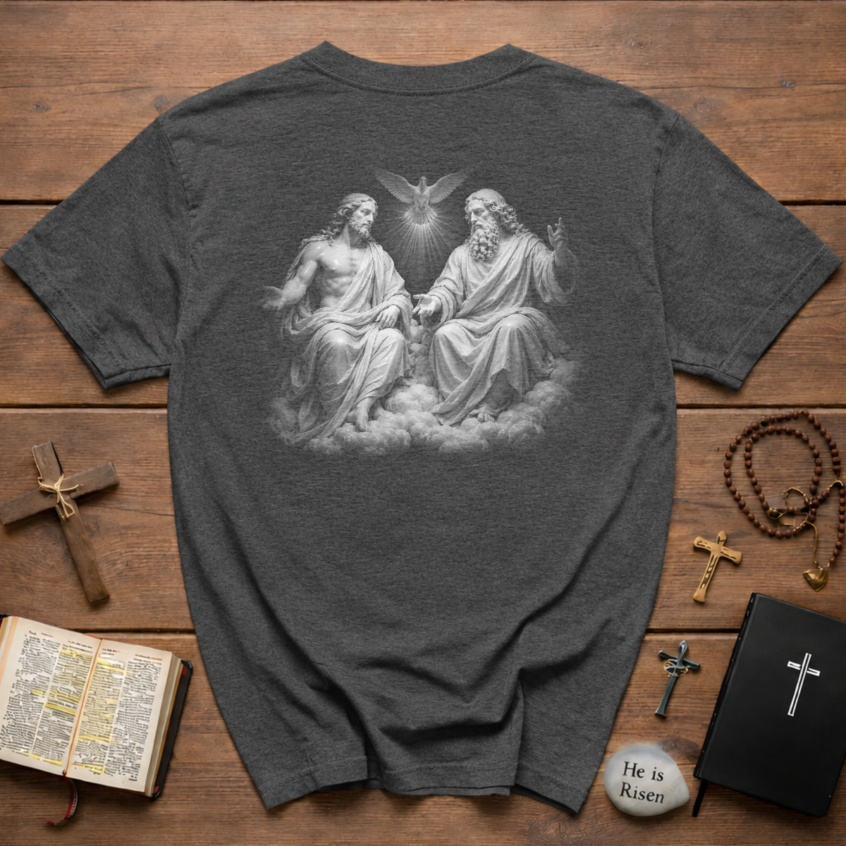 Holy Trinity Catholic Faith BACKPRINT T-Shirt