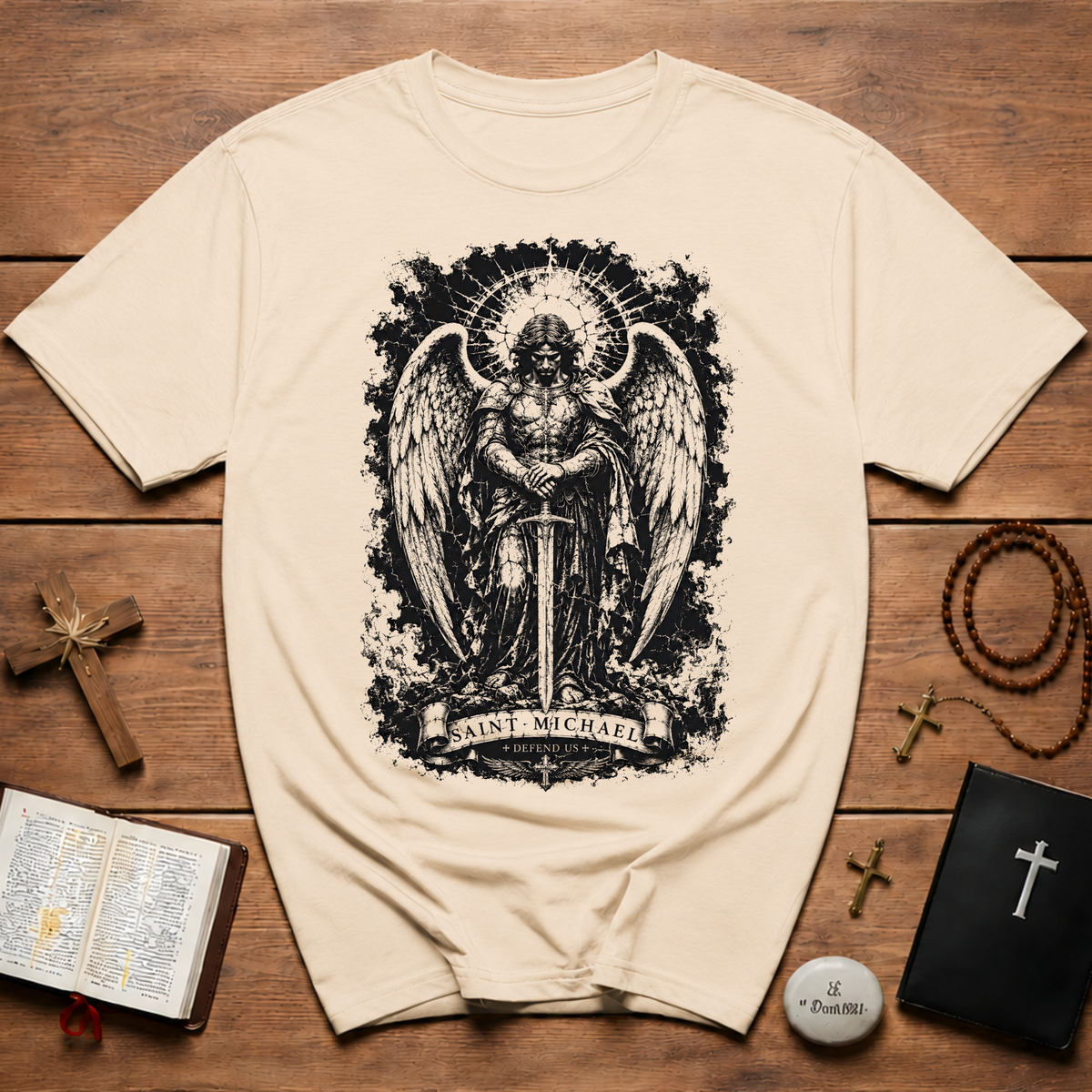 Saint Michael Defend Us Archangel T-Shirt